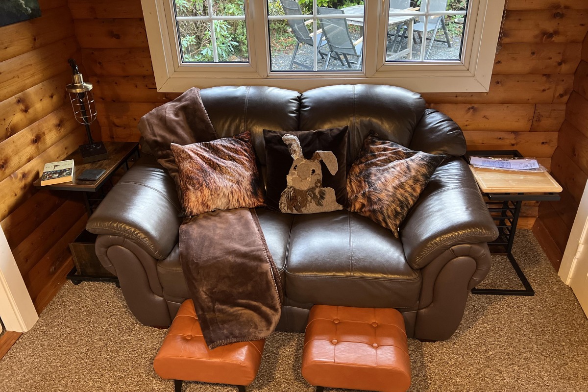 Lounge with comfortable sofa and chairs